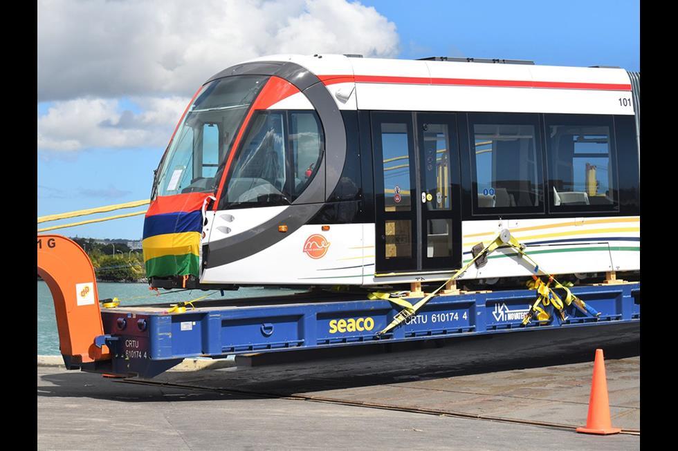 Mauritius Metro Express light rail vehicle arrives | Urban news ...